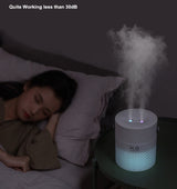 Large Capacity wireless dual spray nozzle Air humidifier an night light