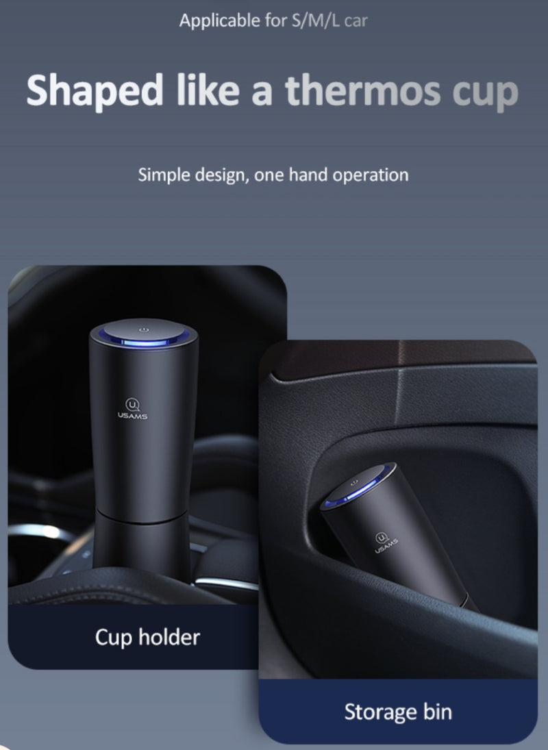 Portable Car Air Purifier + Sterilizer + Scent Diffuser