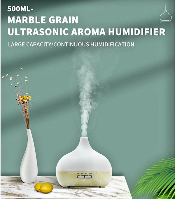Marble Grain Ultrasonic Aroma Humidifier