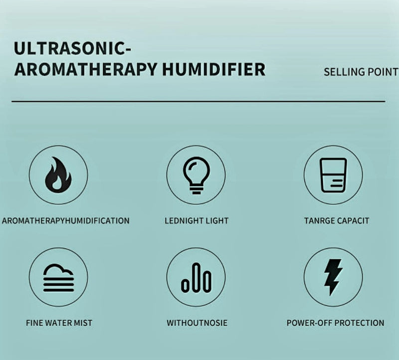 Marble Grain Ultrasonic Aroma Humidifier