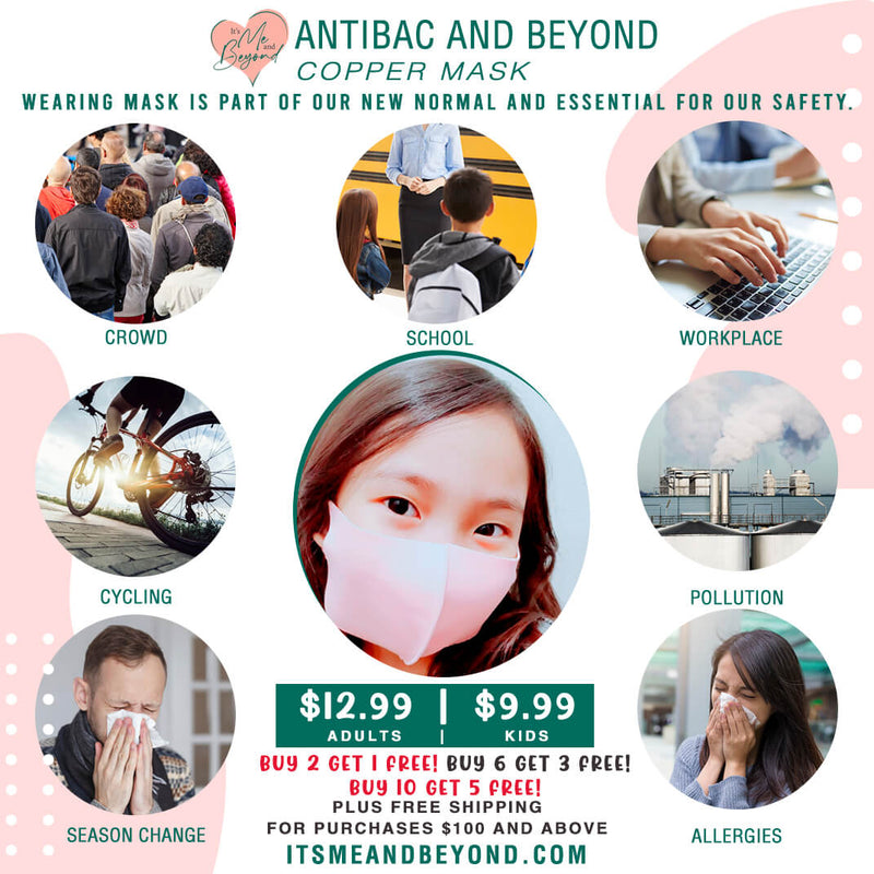 ANTIBAC and BEYOND COPPER MASK - KIDS with Adjustable Ear Loop